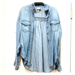 Knox Rose Detailed Denim Button-Up